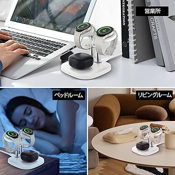 Amazon.co.jp: Galaxy Watch 充電器 スタンド 2台同時、Galaxy